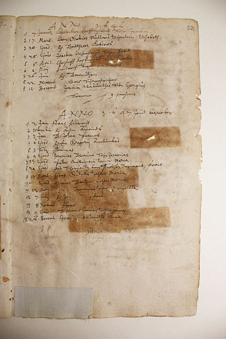 Kirchenbuch aus dem 16. Jhd. - vor der Restaurierung 